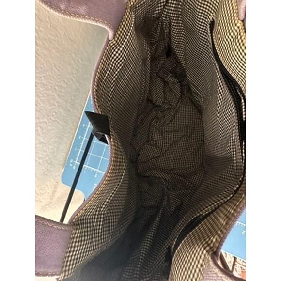 Kate Spade Purple Tote Bag | Structured Handbag with Pocket and ribbon tie top - Picture 8 of 10